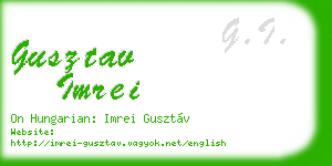 gusztav imrei business card
